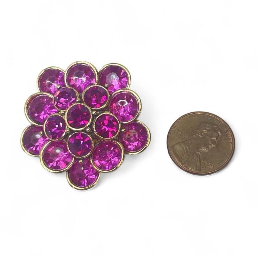 Liz Claiborne Vibrant Pink Crystal Brooch